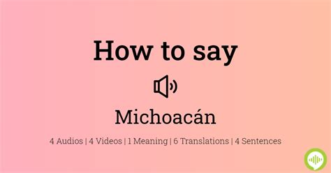 michoacan pronunciation